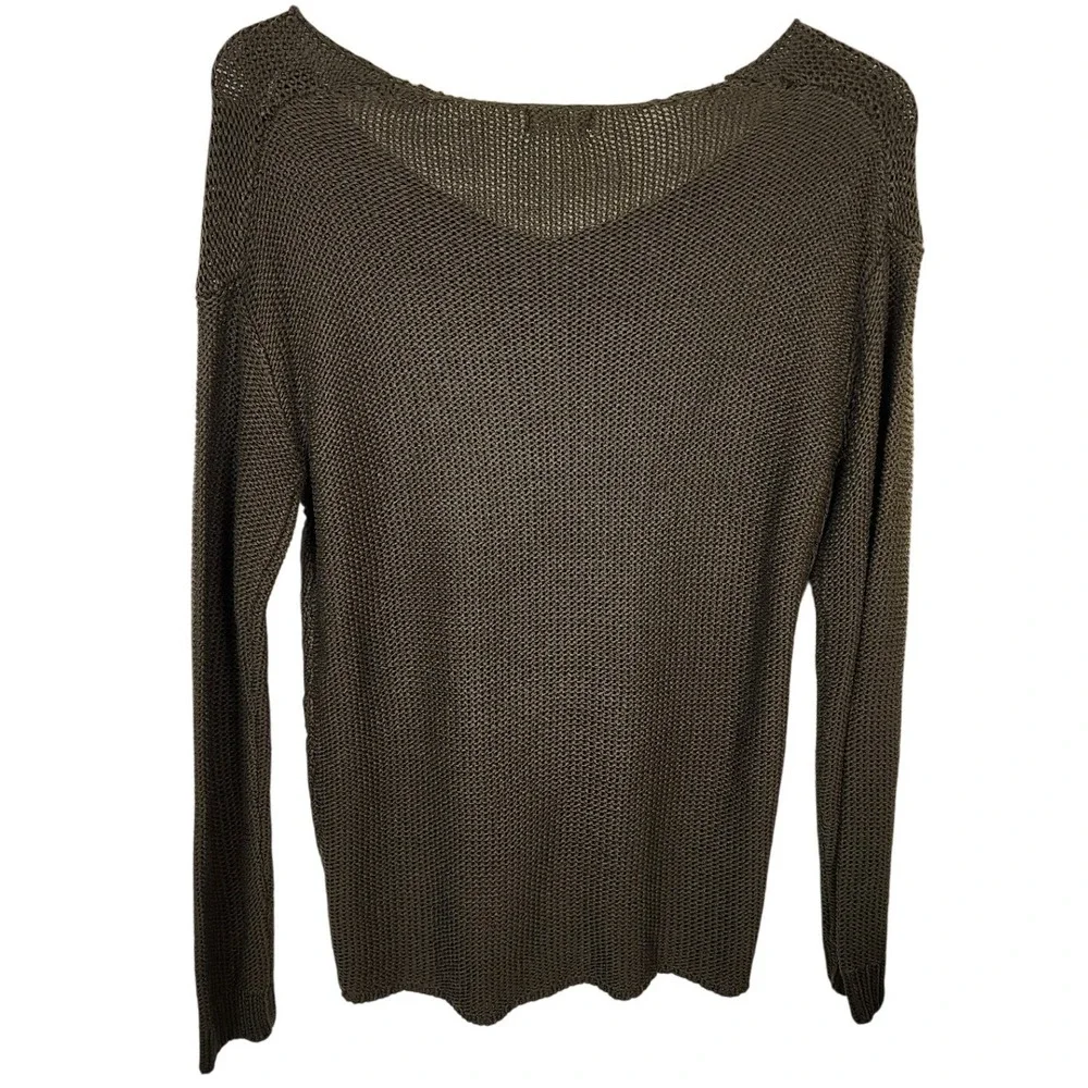 Harper Heritage Olive‎ Green Knit Long Sleeve Womens S Sweater Cottage Core
